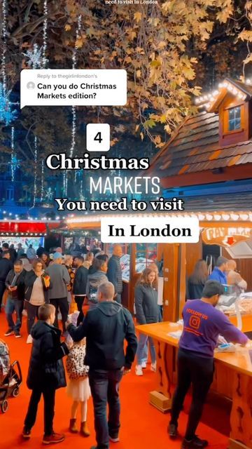 London Travel & Nightlife on Instagram: "4 London Christmas Markets to visit 🇬🇧❤️ . . By @sali_mamutchadze ✨ . . #prettycitylondon #prettylittlelondon #theprettycities #london4all #timeoutlondon #visitlondon #londonforyou #londonbylondoners #london_only #toplondonphoto #london_enthusiast #igerslondon #visitengland #thisisengland #bbcbritain #mytravelfellow #london" London Christmas Markets, London Christmas Market, Visiting England, London Christmas, Christmas Events, Christmas Markets, Visit London, London Photos, London Travel