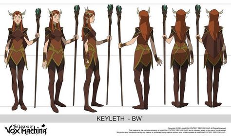 The Legend Of Vox Machina Keyleth, Keyleth Critical Role, Keyleth Vox Machina, Vox Machina Keyleth, Keyleth Cosplay, Phil Bourassa, Animation Classes, Critical Role Characters, Character Turnaround