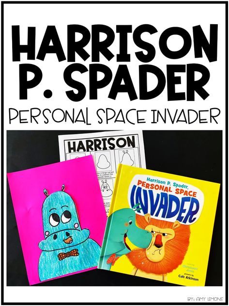 Harrison P. Spader, Personal Space Invader - Amy Lemons Personal Space Invader Activities, Personal Space Activities For Kindergarten, Social Emotional Books For Kindergarten, Personal Space Lessons For Kindergarten, Preschool Personal Space, Harrison P Spader Personal Space Invader Activities, Personal Space Activities For Preschool, Teaching Personal Space To Kids, Personal Space Activities For Kids