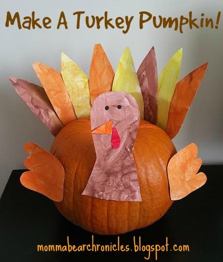 Pumpkin Turkeys, Thanksgiving Pumpkin Decorating, Make A Turkey, Tradition Ideas, Pumpkin Turkey, Turkey Pumpkin, Turkey Decor, How To Make Turkey, Kids Meal