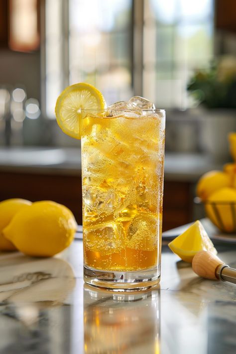 Refreshing Lynchburg Lemonade Cocktail Recipe - Easy and Delicious #cocktails #cocktailrecipes Lemonade Cocktail Recipe, Lynchburg Lemonade, Citrus Cocktails, Lemonade Cocktail, Classic Cocktail Recipes, Sour Cocktail, Lemon Lime Soda, Whiskey Sour, Cocktail Recipes Easy