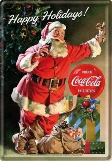 Coke Santa, Coca Cola Santa Claus, Vintage Christmas Sign, Old Posters, Coca Cola Santa, Christmas Advertising, Coca Cola Christmas, Always Coca Cola, Coca Cola Ad