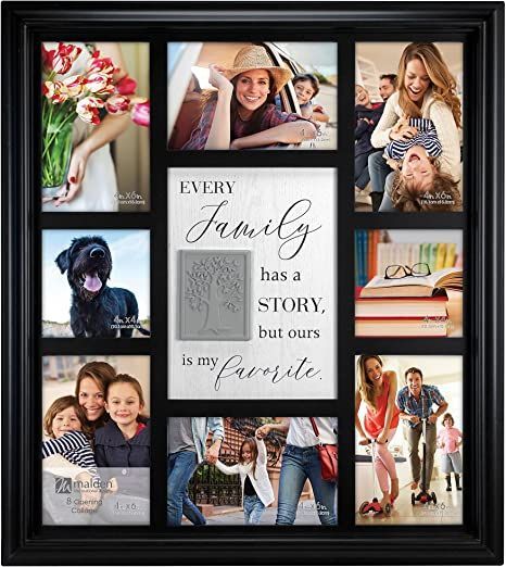 Malden 8-Op. Family Tree Collage Picture Frame, Black Family Collage Frame, Family Wall Collage, Photo Wall Design, Family Tree Collage, Scrape Booking, Tree Collage, Collage Black, Collage Picture Frame, Happy Anniversary Quotes