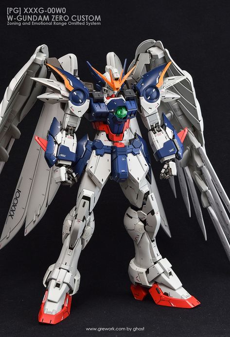 Wing Zero Custom, Gundam Wing Zero, Gundam Wing Endless Waltz, Wing Zero, Science Fiction Design, Wing Gundam, Gundam Exia, Mecha Suit, Strike Gundam