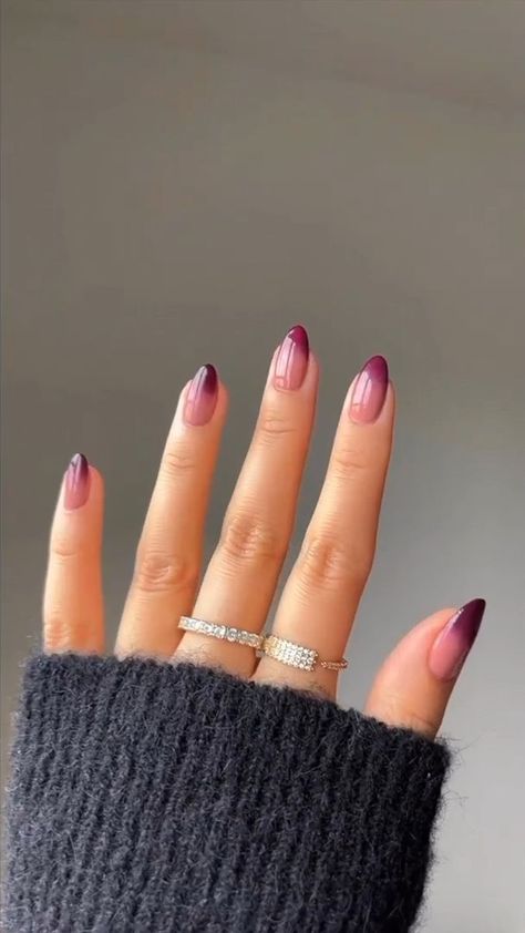 beautiful nail tutorial | beautiful nail tutorial | By Modlady Hue Nails, Pink Tip Nails, Plum Nails, Stunning Nail Designs, Nail Tutorial, Autumn Look, Nails Today, Burnt Sienna, Deep Plum