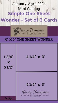 One Sheet Wonder 6x6, One Sheet Wonders Cards 12x12, 6x6 One Sheet Wonder Templates, 6 X 6 One Sheet Wonder, One Sheet Wonder Cards 12x12 Templates, Stampin Up Anniversary Cards, 6x6 One Sheet Wonder, 2025 January, One Sheet Wonder Cards