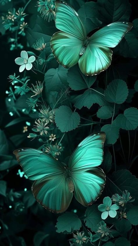 Blue Green Aesthetic, Teal Wallpaper Iphone, Wallpaper Iphone Ipad, Green Tapestry, Cute Images For Wallpaper, Beautiful Butterfly Pictures, Pretty Wallpapers Tumblr, Butterfly Wallpaper Backgrounds, Beautiful Butterflies Art