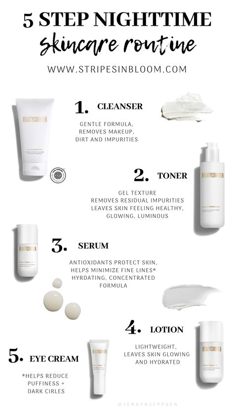 Nightly Skin Care Routine Bedtime, Good Skincare Routine For Teens, Pre Makeup Skincare Routine, Clean Skincare Routine, Face Cleaning Routine, Skincare Website, Night Time Skincare Routine, Night Skin Care, Night Skincare Routine