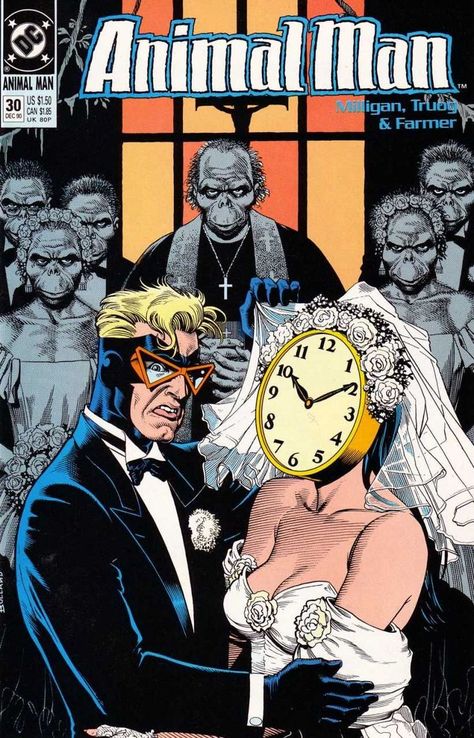 Animal Man #30 - A Nice Day for a Weird Wedding Weird Wedding, Comic Wedding, Brian Bolland, Dc Vertigo, Comic Book Wedding, Vertigo Comics, Arte Dc Comics, Classic Comics, Detective Comics