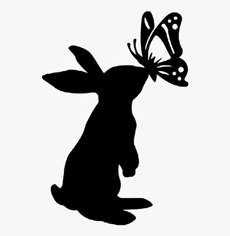 Easter Silhouette, Bunny Butterfly, Rabbit Silhouette, Bunny Silhouette, Butterfly Decal, Butterfly Svg, Silhouette Template, Silhouette Images, Butterflies Svg