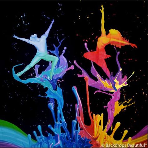 Make a Splash at your dance recital! Our paint-inspired dance backdrop is a colorful scenic addition to your recital. Dance Backgrounds Wallpapers, Dance Background Design, Dancer Background, Dance Poster Design Graphics, Zumba Background Design, Hiphop Poster, Background Dance, Holi Painting, Recital Themes