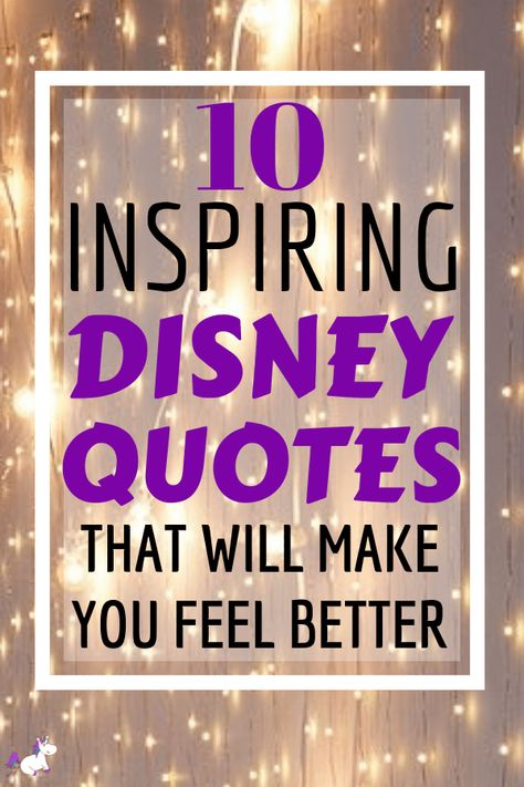 10 Inspiring Disney Quotes To Help You Feel Better... Quotes for self-development & personal growth | personal growth | motivational quotes | Disney quotes to live by #disneyquotes #inspirationalquotes Inspirational Disney Quotes To Live By, Inspirational Movie Quotes Positive, Short Disney Quotes Inspirational, Positive Lyrics Songs, Quotes For Happy Mood, Encouraging Disney Quotes, Stitch Quotes Inspirational, Disney Affirmations, Sayings Aesthetic Thoughts