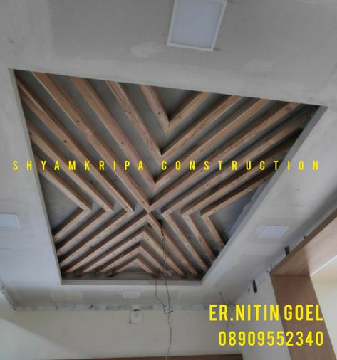 False ceiling Design Teak ply with POP under Er.Nitin goel 08909552340 Ply Furniture, False Ceiling Design, False Ceiling, Ceiling Design, Teak, Ceiling, Wood, Furniture, Quick Saves