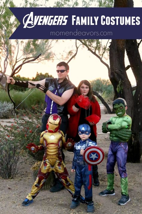 Easy Marvel Avengers Family Costumes Theme - dress-up as your favorite superheroes for a fun family Halloween costume theme! Halloween Costumes Avengers, Avenger Family Costumes, Family Costume Halloween, Tailgate Chili, Football Cake Pops, Avengers Family, Chili Cheese Dip, Breakfast Sliders, Group Costume Ideas