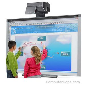 I chose to include this image, as an Electronic Whiteboard can be a teaching tool that allows students to come up and not only display their understanding of a topic, but can also give the students reinforcement that they have the knowledge of whatever is being taught. Smart Pen, Childrens Library, Interactive Whiteboard, Interactive Display, Interactive Lessons, Digital Ink, Classroom Technology, Smart Board, Teacher Ideas