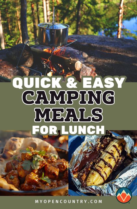 Find the best quick and easy camping meal ideas to fuel your lunch at the campsite. Perfect for a simple and satisfying midday meal, these recipes require minimal prep and can be made with basic ingredients. They’re also great for keeping things light yet filling, so you can quickly get back to enjoying your adventure. Healthy, delicious, and ready in no time! Learn more about Easy Quick Camping Meals. One Pan Camping Meals, No Cooking Camping Meals, Food For Camping Trip, Hunting Camp Meals, Easy Camping Meals Make Ahead, Meal Prep For Camping, Hobo Foil Packs, Pre Made Camping Meals, Quick Camping Meals