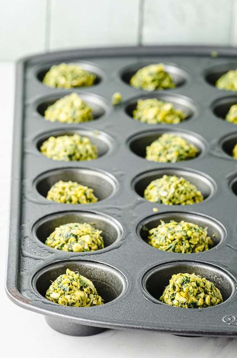 You will love our Green Baked Falafel Recipe! It is quick and easy to make, super flavorful and no frying required, unless you want to, of course. Super flavorful.  No frying required unless you want to, of course! #falafel #vegan #food #recipe #spices Easy Muffin Tin Recipes, Broccoli Parmesan, Mini Meals, Vegetarian Meatballs, Parmesan Broccoli, Parmesan Meatballs, Baked Falafel, Falafel Recipe, Muffin Tin