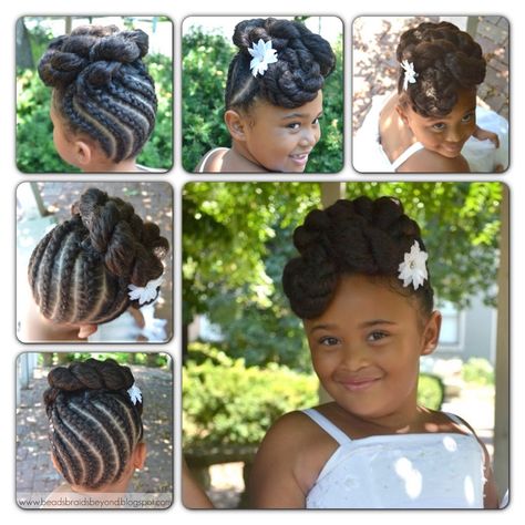 Jr. Bride/Flower Girl hairstyle.......LOVE!!!! Black Flower Girl Hairstyles Wedding, Black Flower Girl Hairstyles, Flower Girl Hairstyles Black Kids, Flower Girl Hairstyle, Wedding Hairdos, Black Baby Hairstyles, Kids Hairstyles For Wedding, Flower Girl Halo, Black Wedding Hairstyles