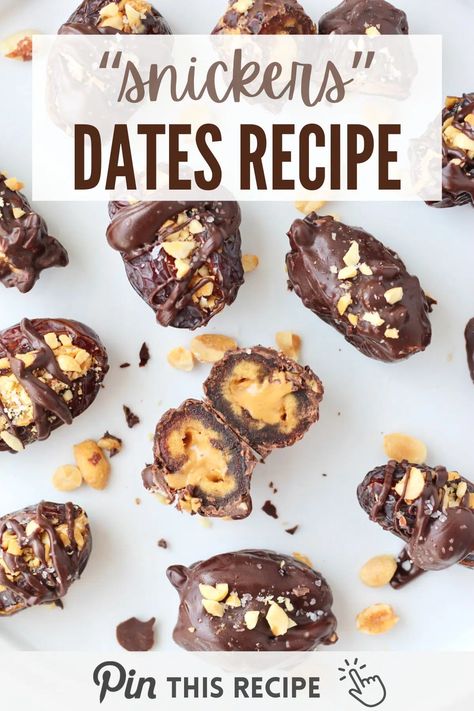 Date Snickers Date Snickers, Date Recipes Healthy, Dates Peanut Butter, Snickers Recipe, Healthy Snack Choices, Farm School, Peanut Butter And Chocolate, Date Recipes, Classic Candy