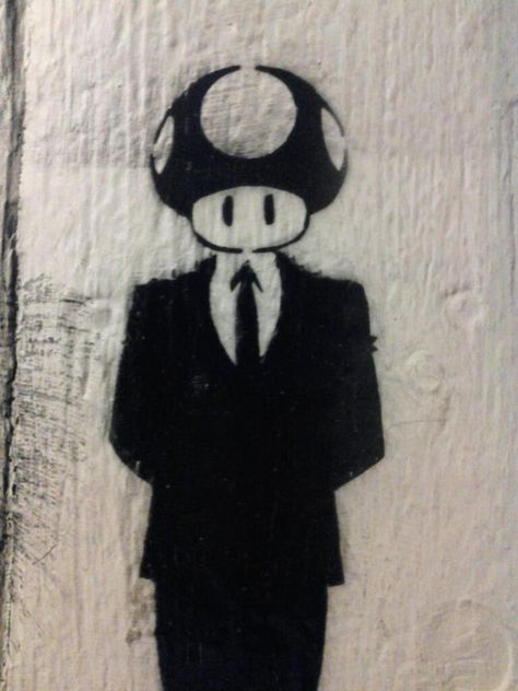 Graffiti Cartoons, Mushroom Art, Graffiti Street Art, Stencil Art, Art Street, Street Art Graffiti, Art Graffiti, Super Mario Bros, Banksy