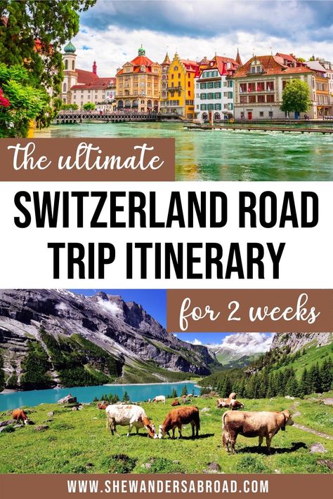 The only Switzerland road trip itinerary you'll ever need. Follow this 2 week Switzerland itinerary to see the best of the country in 14 days. Map included! | Switzerland travel tips | Switzerland travel guide | Best places in Switzerland | Switzerland bucket list | Europe road trip ideas | Road trip in Switzerland | Switzerland top places | Lauterbrunnen | Geneva | Grindelwald | Zurich | Zermatt | Interlaken | Switzerland cities | Switzerland nature | Switzerland travel photography Switzerland Road Trip, Best Places In Switzerland, Switzerland Travel Itinerary, Switzerland Travel Guide, Travel Itinerary Planner, Switzerland Itinerary, Switzerland Vacation, Places In Switzerland, Switzerland Cities