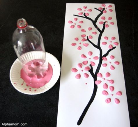 Cheap Crafts To Make and Sell - Cherry Blossom Art From Recycled Soda Bottle - Inexpensive Ideas for DIY Craft Projects You Can Make and Sell On Etsy, at Craft Fairs, Online and in Stores. Quick and Cheap DIY Ideas that Adults and Even Teens Can Make on A Budget http://diyjoy.com/cheap-crafts-to-make-and-sell Cherry Blossom Art, Seni Dan Kraf, Soda Bottle, Cheap Crafts, Blossoms Art, Crafts To Make And Sell, Crafty Craft, Craft Time, Spring Crafts