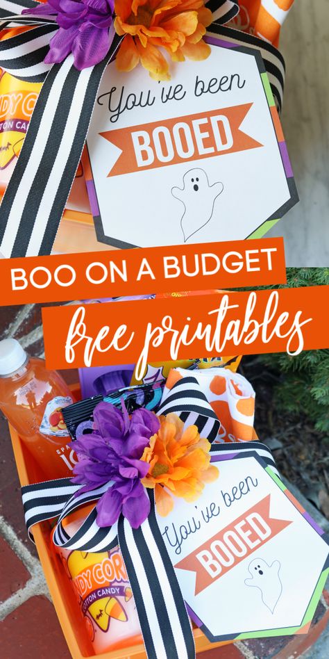 Boo Basket - How to BOO Your Neighbors on a Budget - Passion For Savings Boo Your Neighbors, You've Been Booed Printable, Man Home Decor, Boo Basket Ideas, Booed Printable, Boo And Buddy, Been Booed, Boo Gift, You've Been Booed