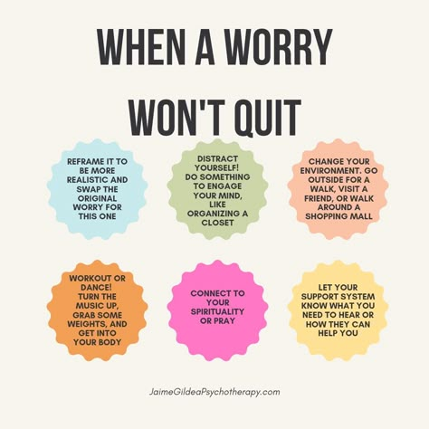 What to do with those nasty worries that seem to take over your...everything!   https://jaimegildeapsychotherapy.com/blog/f/when-a-worry-wont-quit How To Not Worry, Stop Worrying About Things You Can't Control, Don’t Worry About What I’m Doing, Don’t Worry About What You Can’t Control, How To Stop Worrying, You Are Stronger, Dialectical Behavior Therapy, Mental Health Therapy, Mental Health Facts