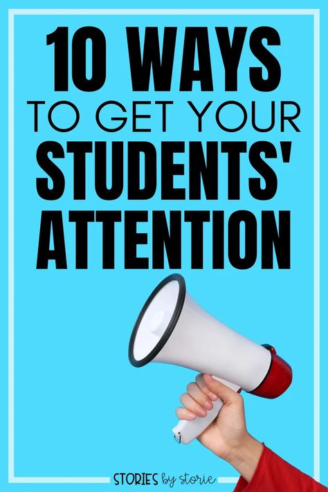 You can be the best teacher in the world, but if you don't have your students' attention, it doesn't really matter. So, how can you fix this? Here are 10 ways to get your students' attention. Ways To Get Students Attention, How To Get Students Attention, Teacher Workshop Ideas, Attention Getters For Teachers, Disrespectful Students, Student Behavior Chart, Best Teacher In The World, Positive Behavior Intervention, Kindergarten Classroom Management