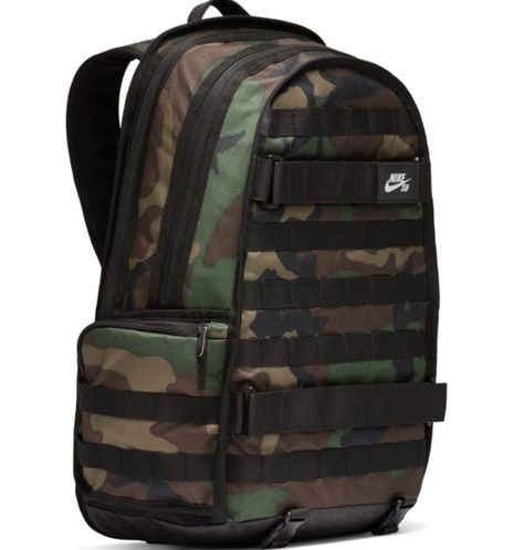 Nike Sb Backpack, Skate Backpack, Camo Print, Nike Sb, Accessories Branding, Backpack Bags, Camo, Water Resistant, Skateboard