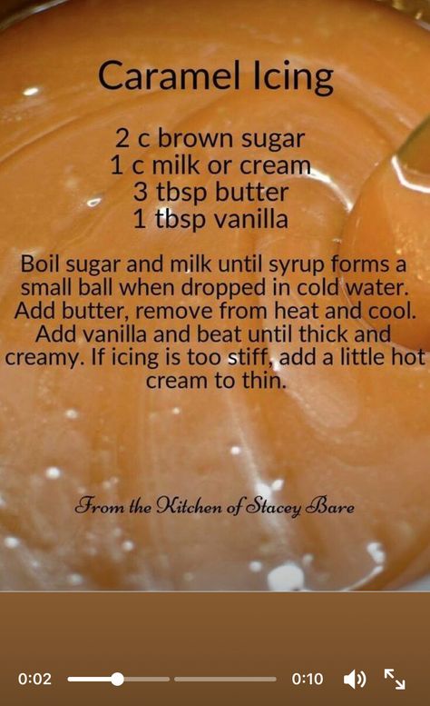 Home Made Icing Recipe Easy, Caramel Icing Recipe, Homemade Icing, Icing Recipes, Birthday Cake Decorating Ideas, Frosting Recipes Easy, Caramel Icing, Chocolate Frosting Recipes, Cake Frosting Recipe