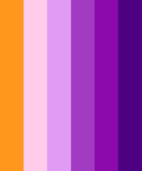 Purple Sunset Color Palette Color Palette For Purple, Purple Sunset Palette, Violet And Orange Color Palette, Purple And Gold Color Scheme, Color Palette Orange Purple, Vibrant Purple Color Palette, Purple Sunset Color Palette, Purple Orange Branding, Purple And Orange Palette