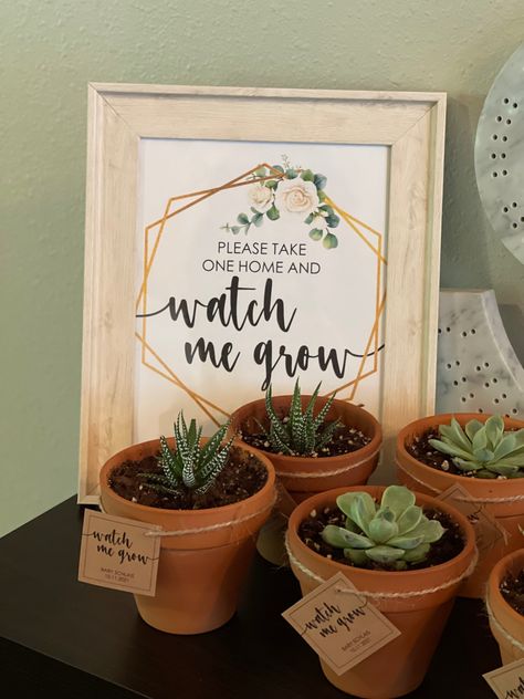 Watch Me Grow Baby Shower Favors, Baby Shower Return Gift Ideas Indian, Pink Baby Shower Favors, Yellow Birthday Parties, Baby Shower Return Gifts, Garden Baby Shower Theme, Return Gifts For Kids, Baby Shower Favours For Guests, Baby Shower Favours