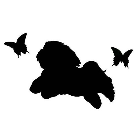 Dogs Tattoo Ideas, Dogs Tattoo, Silhouette Tattoo, Silhouette Tattoos, 강아지 그림, Silhouette Images, Small Art Prints, Shih Tzu Puppy, Shih Tzu Dog