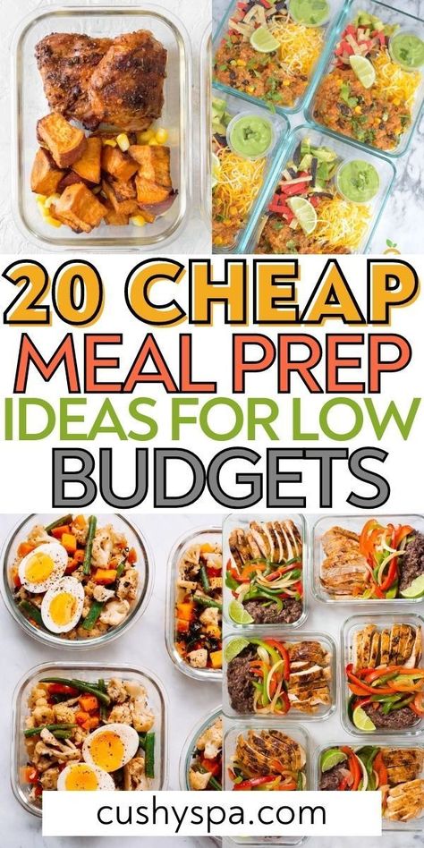 Cheap Meal Prep Ideas, Cheap Meal Prep, Low Budget Meals, Plats Healthy, Cheap Meal, Cheap Healthy, Meal Prep Ideas, Healthy Recipes On A Budget, Cheap Healthy Meals