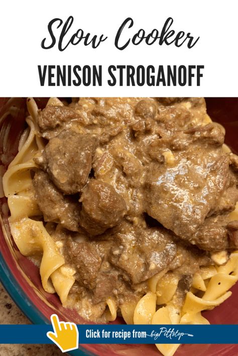 Venison Crockpot Stroganoff, Crock Pot Venison Steaks, Venison Steak Crockpot, Slow Cooker Deer Meat, Slow Cooker Venison Stroganoff, Crockpot Recipes With Deer Meat, Venison Shank Slow Cooker, Deer Meat In Crockpot, Crockpot Deer Meat Recipes