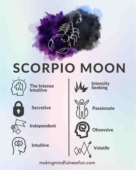 Moon Sign Scorpio, Scorpio Moon Art, Moon In Scorpio Men, Moon In Scorpio Woman, Scorpio Moon Man, Scorpio Moon Woman, New Moon Scorpio, Scorpio Moon Aesthetic, Scorpio Magic