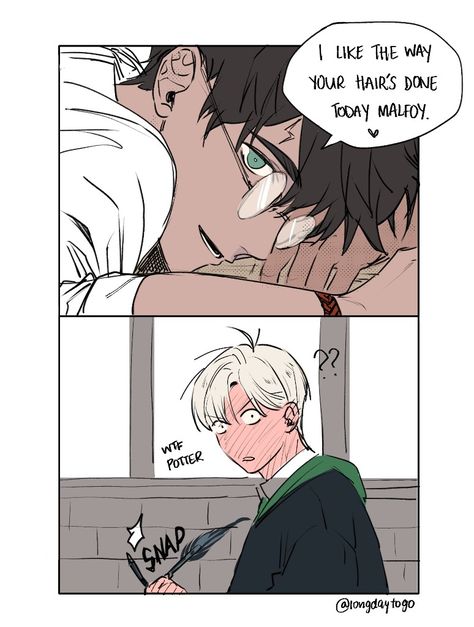 Drarry Fanart, Harry Draco, Gay Harry Potter, Harry Potter Feels, Images Harry Potter, Harry Potter Artwork, Harry Potter Comics, Draco Harry Potter, Harry Potter Ships