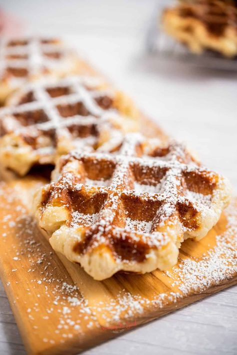 Waffle Dough Recipe, Liege Waffle Recipe, Belgium Waffle Recipe, Leige Waffles, Liege Waffles Recipe, Belgian Waffle Recipe, Liege Waffles, Waffle Batter, Belgian Waffles Recipe