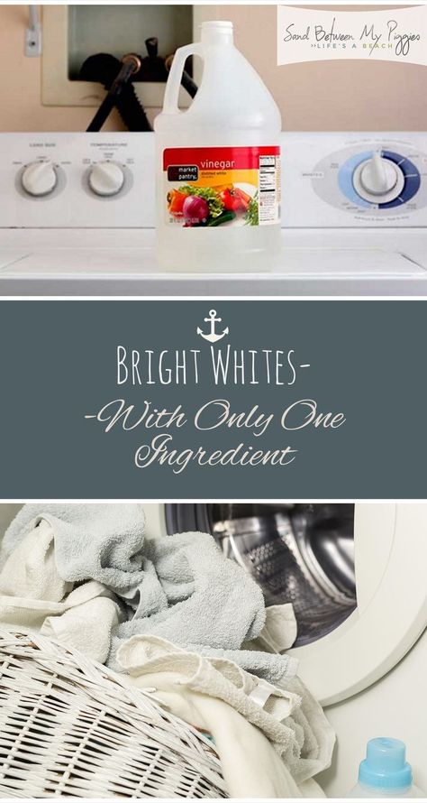 Whiten Clothes, How To Whiten Clothes, Dingy Whites, Washing White Clothes, Diy Cleaner, Brighten Whites, Homemade Cleaner, Laundry Tips And Tricks, Home Cleaning Products