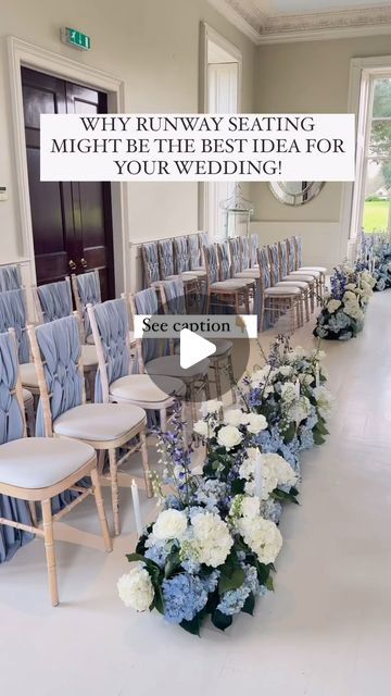 Meg | Bridal stylist and wedding content creator on Instagram: "Iconic set up! Here’s why👇🏼 First of all, how chic is seating this way? It’s elegant and modern and basically all angles are covered You get your runway moment, everyone can see you and you can see everyone This way, all your guests see you make your entrance, no twisting around and no awkward angles caught on camera With traditional seating, back of heads are the first thing you see… then your guests are like meerkats popping their heads up and looking around to catch a glimpse of you Having a runway seating arrangement means you get the picture perfect set up. It makes sure there are no back of heads or obstructing views as you walk down the aisle. This way, your photographer can capture the room and ceremony witho Wedding Ceremony Runway Seating, Runway Wedding Seating, Runway Seating Wedding Ceremony, Runway Seating Wedding, Runway Wedding Aisle, Wedding Ceremony Seating Arrangement, Wedding Ceremony Seating Ideas, Ceremony Seating Arrangements, Wedding Shower Food