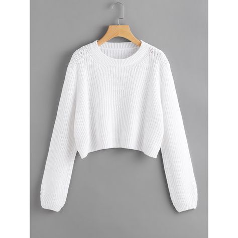 Loose Fit Crop Jumper ($20) ❤ liked on Polyvore featuring tops, sweaters, white, crop top, long sleeve pullover, long sleeve crop sweater, white cropped sweater and cropped pullover sweater Extra Long Sleeve Sweater, White Cropped Sweater, Purl Knit, White Pullover Sweater, Crop Jumper, White Long Sleeve Sweater, Knit Cropped Sweater, Crop Pullover, Solid Sweaters