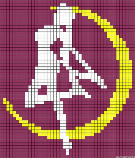 Sailor Moon pixel art Cool Perler Bead Patterns, Moon Perler Beads, Perler Pattern, Peg Boards, Moon Cross Stitch, Awesome Crochet, Fuse Bead Patterns, 8bit Art, Geek Crafts