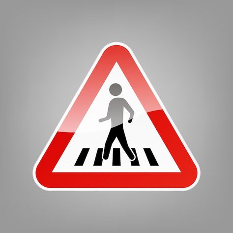 Pedestrian Sign, Traffic Warning Signs, Safety Campaign, Zebra Cross, Pedestrian Safety, Pedestrian Crossing, Zebra Crossing, Crossing Sign, Action Words