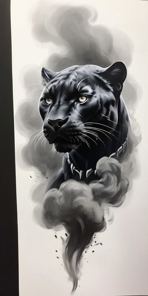 Cover Up Tattoo Design, African Warrior Tattoos, Black Panther Tattoo, Big Cat Tattoo, Jaguar Tattoo, Lion Tattoo Sleeves, African Tattoo, Panther Tattoo, Panther Art