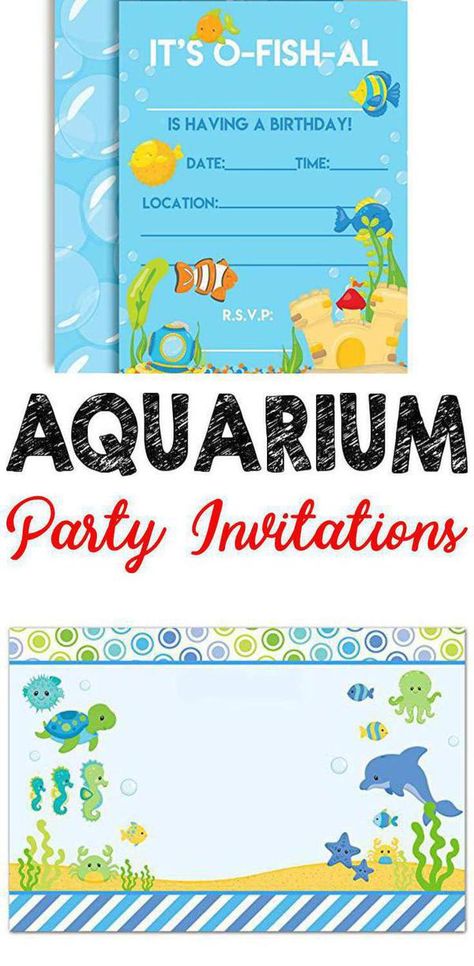 Find amazing aquarium party invitations. Add something special to your aquarium party with these invitations. These are a great aquarium party invitations make that special day more memorable. Aquarium Birthday Party, Aquarium Party, Aquarium Birthday, Party Invitation Ideas, Amazing Aquariums, Online Party Invitations, Party Invitations Kids, Invitation Ideas, Theme Parties