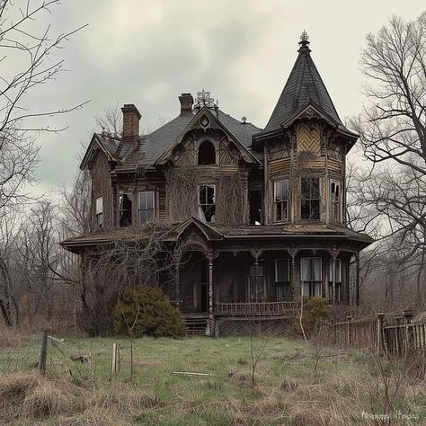 Rundown Mansion, Gothic Victorian House, Old Victorian Homes, Old Abandoned Buildings, Abandoned Property, Creepy Houses, Abandoned Mansion, Old Abandoned Houses, Abandoned House