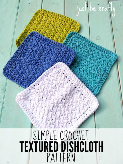 Simple Crochet Textured Dishcloth - FREE Pattern!! Practical Crafts, Crochet Washcloths, Dishcloth Patterns Free, Crochet Washcloth Pattern, Kitchen Crochet, Dishcloth Crochet Pattern, Confection Au Crochet, Crochet Dishcloth, Crochet Washcloth