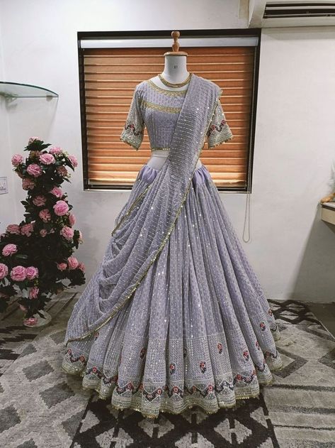 Desi Prom, Indian Langa, Grey Lehenga, Fancy Lehenga, Simple Lehenga, Cotton Lehenga, Latest Bridal Lehenga, Georgette Lehenga, Lehenga Fabric