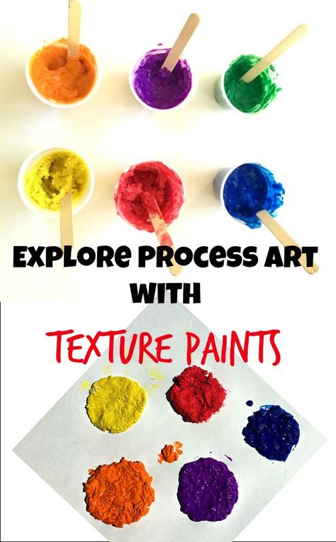 Explore Process Art with Texture Paints; a Sensory Painting Activity Texture Art Preschool, Textures Eyfs Activities, Textures Preschool Activities, Process Art Infants, Fall Preschool Process Art, Process Based Art Preschool, Texture Activities For Preschool, Texture Activities For Toddlers, Colour Crafts Preschool